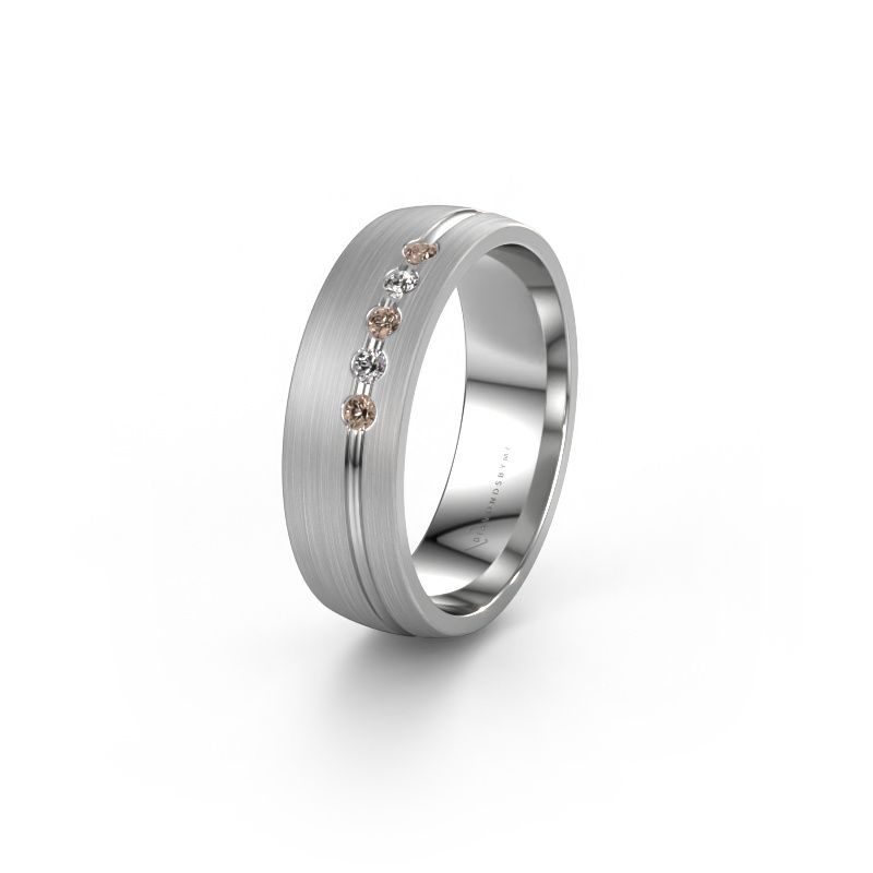 Alliance WH0323L25AM 950 platine diamant brun ±6 x 1,7 mm