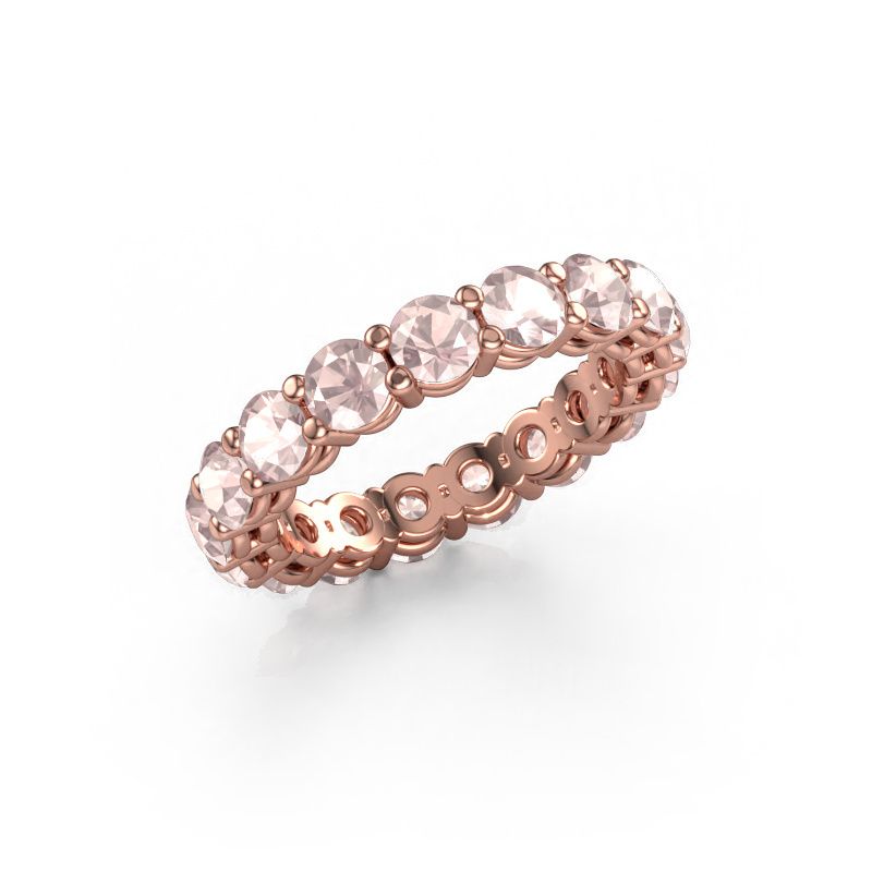Bague superposable Michelle full 3.7 585 or rose champagne morganite 3.7 mm