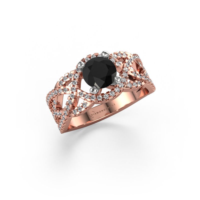 Ring Jeni 585 rose gold black diamond 1.823 crt