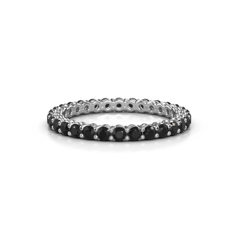 Image of Stackable ring Michelle full 2.0 585 white gold black diamond 1.116 crt