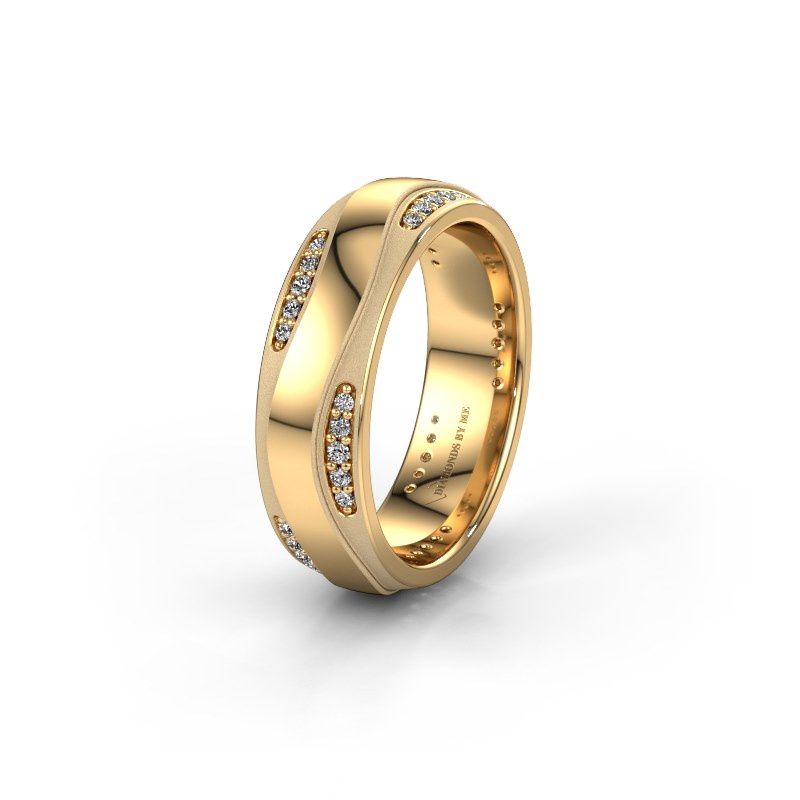 Afbeelding van Trouwring WH2062L26BM 585 goud lab-grown diamant ±6x2 mm