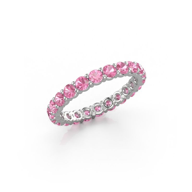Vorsteckring Heddy rnd 2.7 585 Weißgold Pink Saphir 2.7 mm