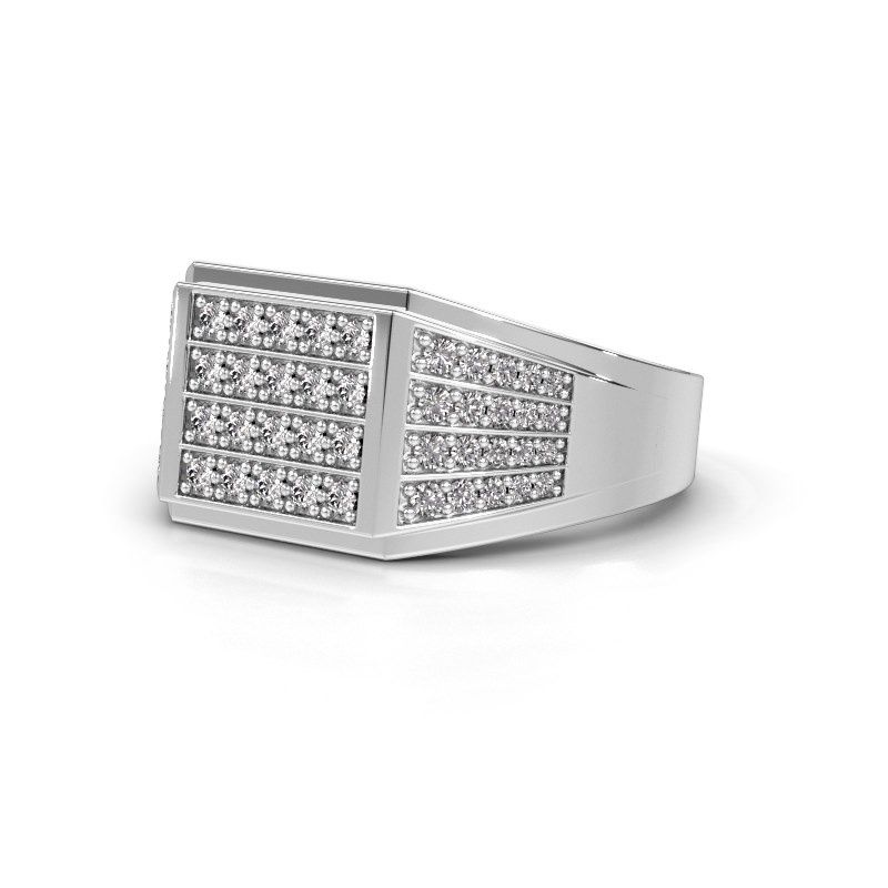 Image de Bague pour homme Tim<br/>950 platine<br/>Zircone 1.5 mm