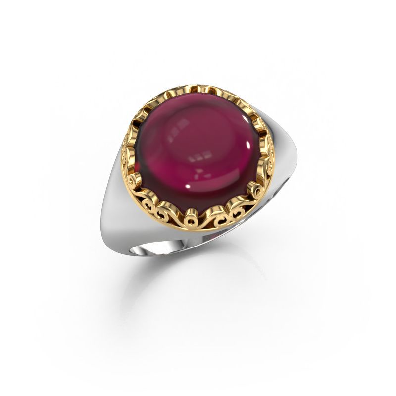 Ring Birgit 585 Weißgold Granat 6 mm