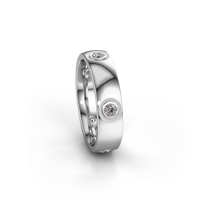 Afbeelding van Trouwring WH0139L25BP 950 platina lab-grown diamant ±5x2 mm