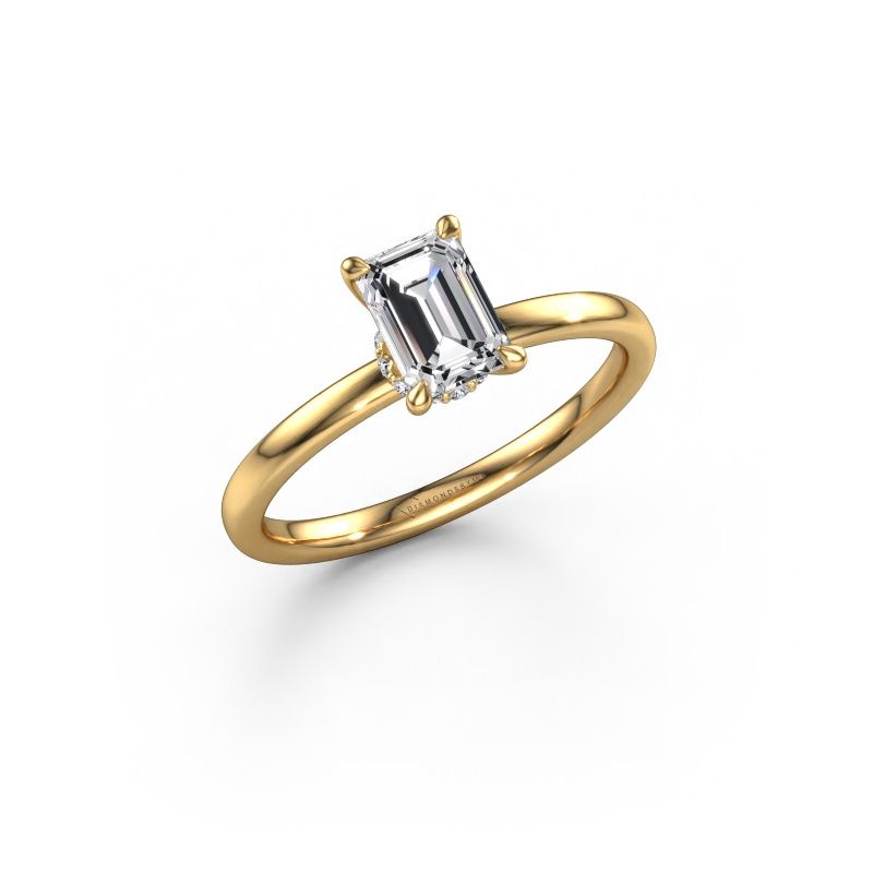 Engagement ring Crystal EME 3 585 gold diamond 0.90 crt