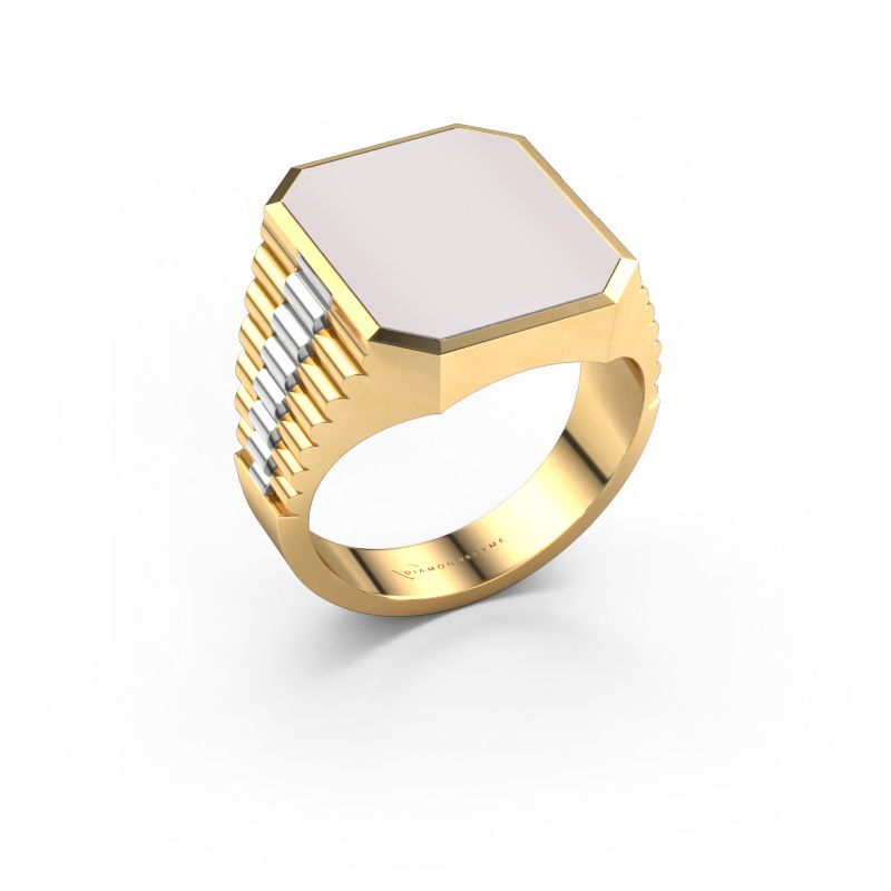 Signet ring Brent 4 585 gold red sardonyx 16x13 mm