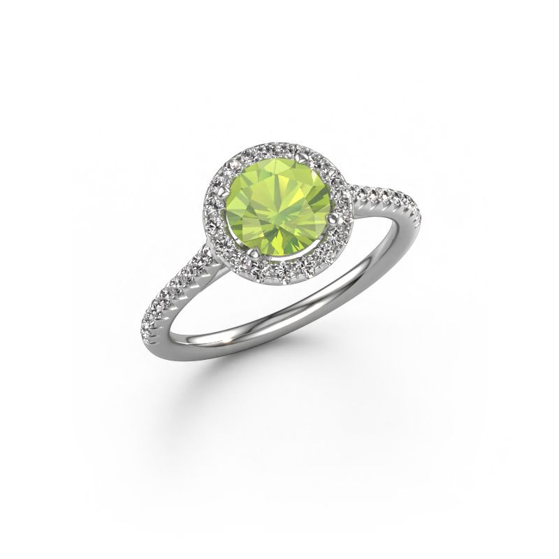 Verlobungsring Seline rnd 2 585 Weißgold Peridot 6.5 mm