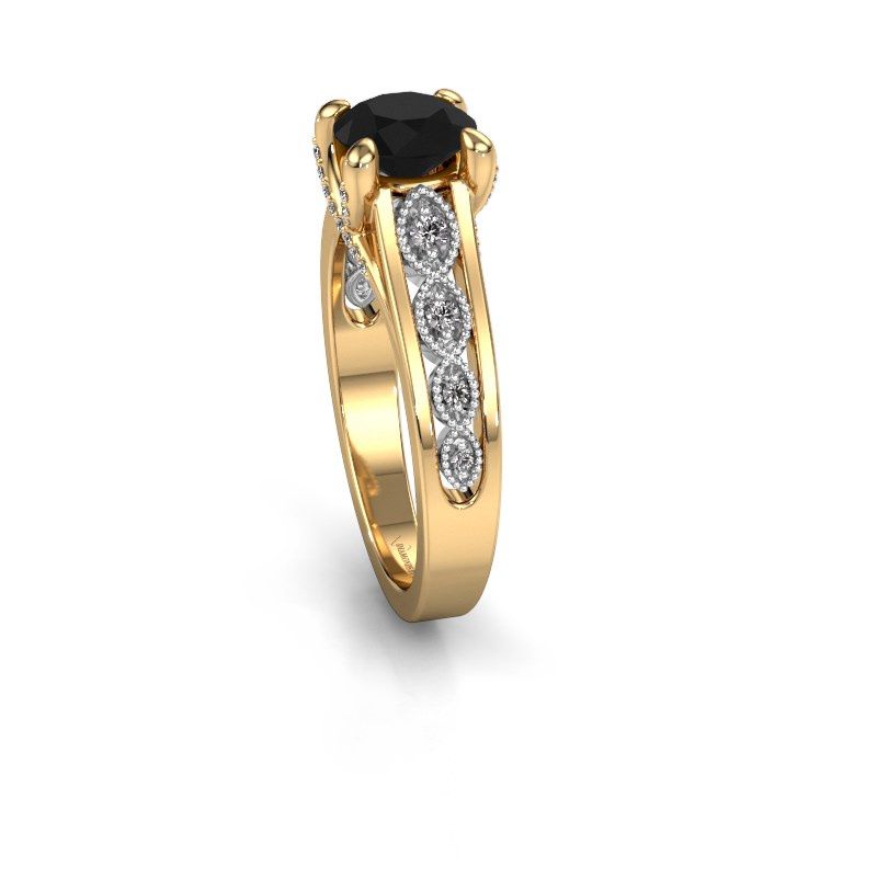 Afbeelding van Aanzoeksring Clarine 585 goud zwarte diamant 1.46 crt