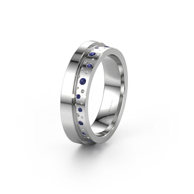Wedding ring WH6016L15E 950 platinum sapphire ±5x2.6 mm