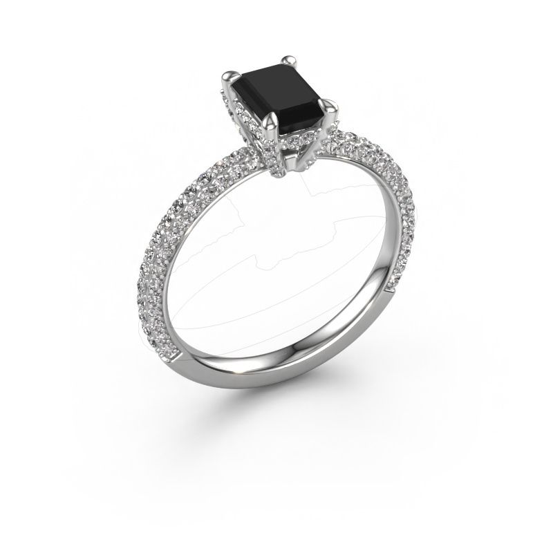 Verlovingsring Saskia EME 2 950 platina zwarte diamant 1.658 crt