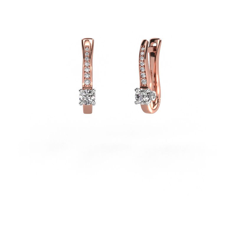 Boucles d'oreilles Valorie 585 or rose diamant 0.68 crt