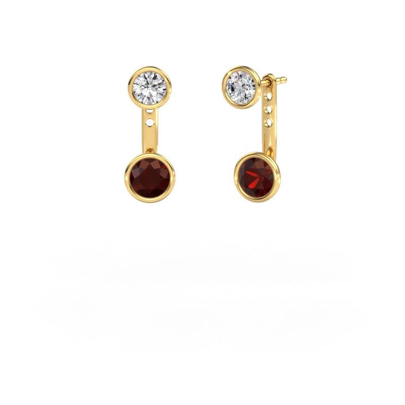 Earrings Halle 585 gold garnet 6 mm