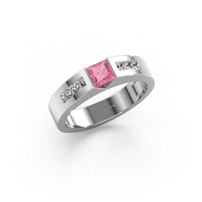 Verlobungsring Arlena 2 585 Weißgold Pink Saphir 4 mm