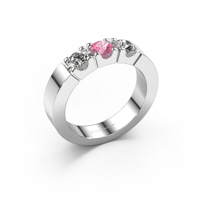 Ring Dana 3 950 platinum pink sapphire 4 mm