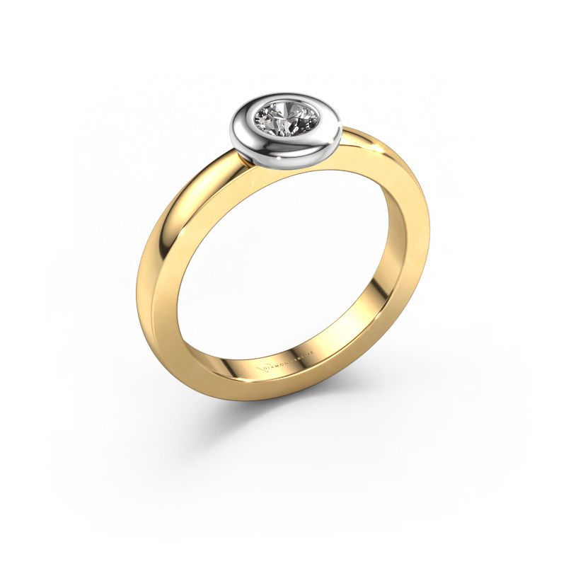 Ring Iris 585 gold lab grown diamond 0.25 crt