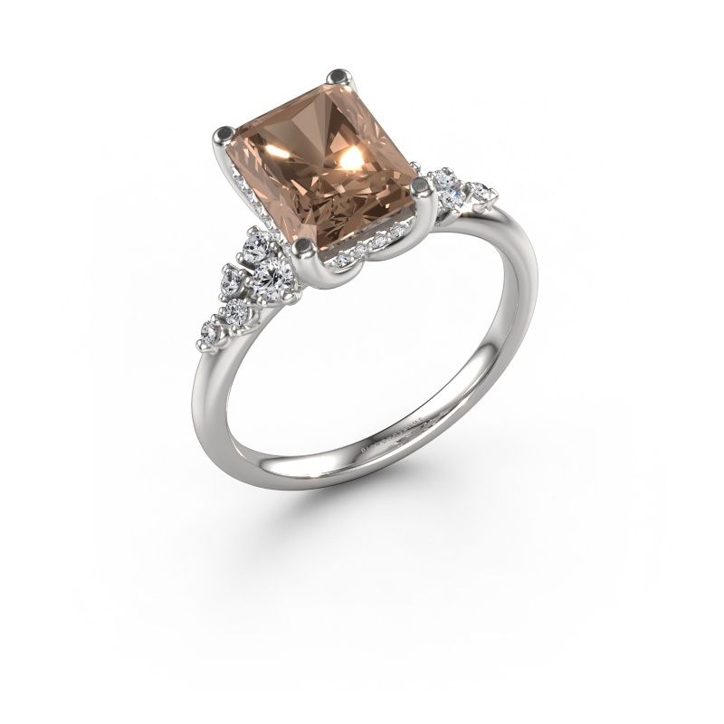 Verlobungsring Emma RAD 950 Platin Braun Diamant 2.783 crt