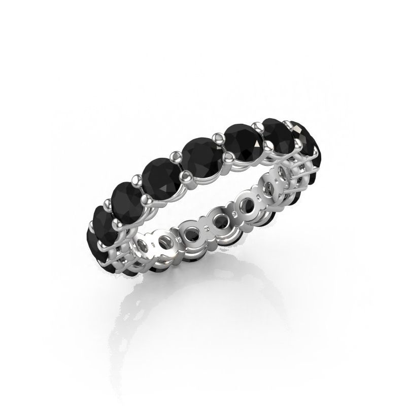 Stackable ring Michelle full 3.7 950 platinum black diamond 4.32 crt