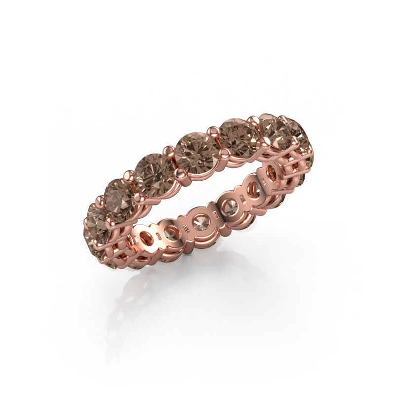 Stackable ring Michelle full 4.0 585 rose gold brown diamond 4.25 crt