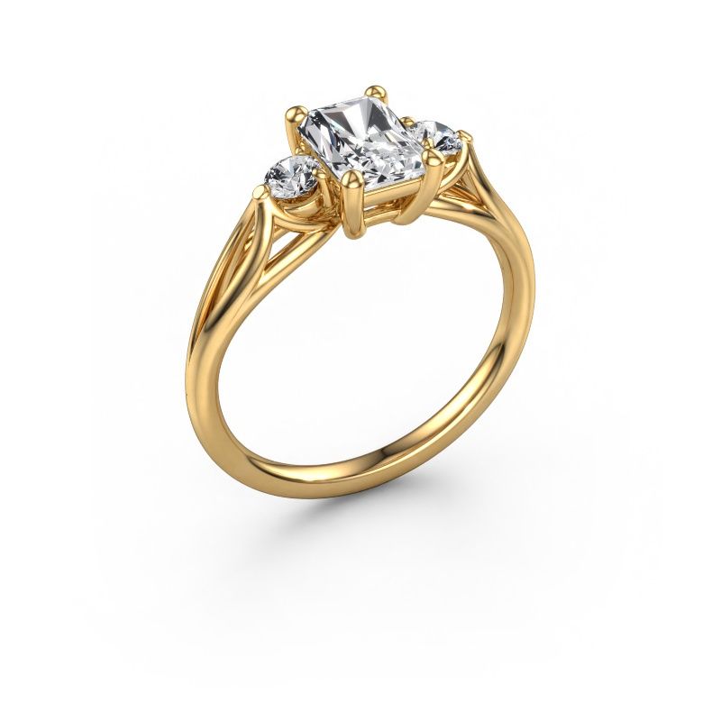 Engagement ring Amie RAD 585 gold lab grown diamond 1.20 crt