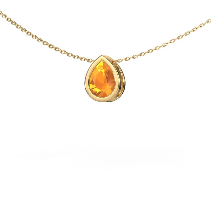 Pendant Lavon PER 585 gold citrin 8x6 mm