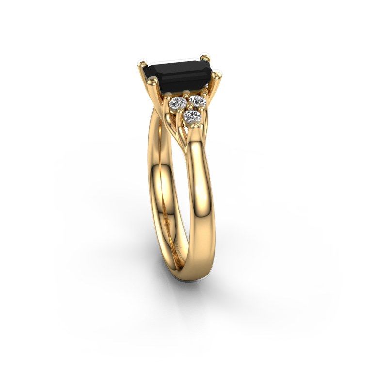 Afbeelding van Verlovingsring Monika EME<br/>585 goud<br/>Zwarte diamant 1.530 crt