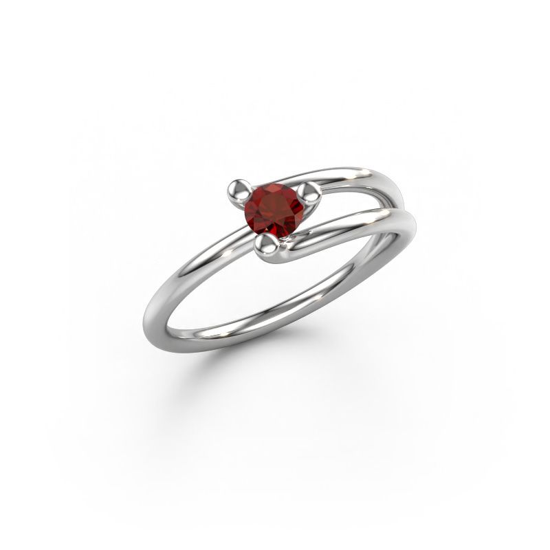 Ring Roosmarijn 585 Weißgold Granat 3.7 mm