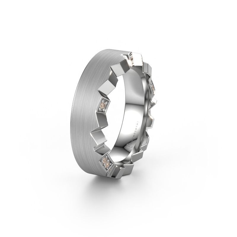 Ehering WH2058L17EM 950 Platin Braun Diamant ±7 x 2,6 mm