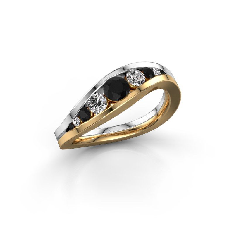 Afbeelding van Ring Sigrid 2<br/>585 goud<br/>Zwarte diamant 0.664 crt