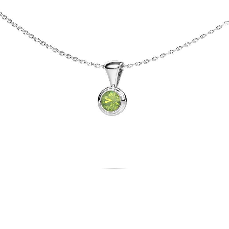 Anhänger Lieke 950 Platin Peridot 4 mm