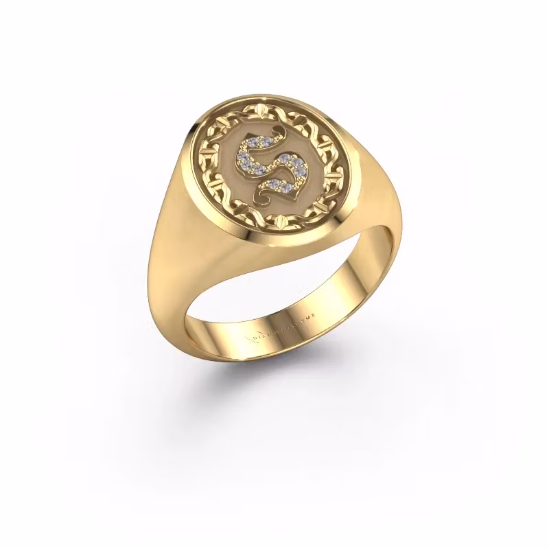 Men's ring Ruan 585 gold diamond 0.05 crt