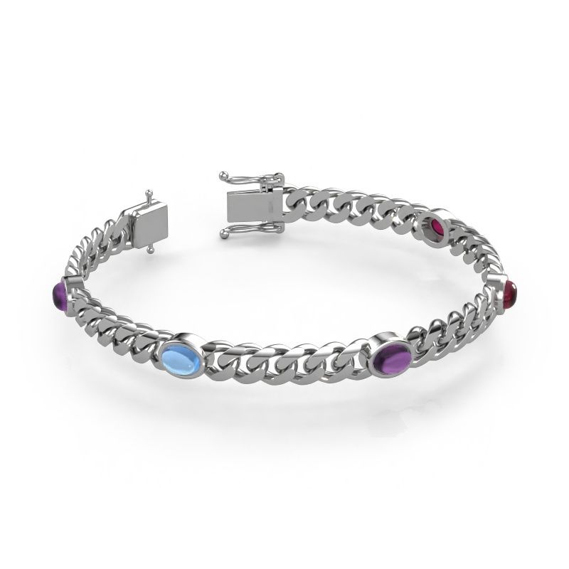 Link link bracelet Corinne 5 7mm 585 white gold