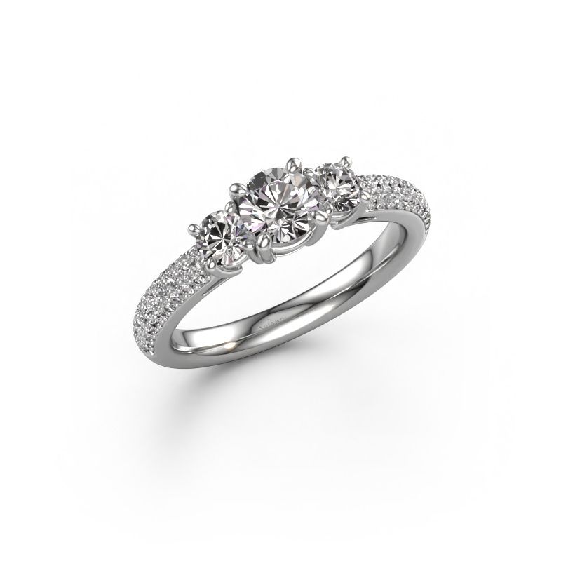 Engagement ring Marielle RND 950 platinum lab grown diamond 1.27 crt