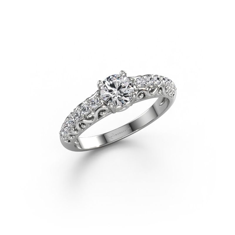 Engagement ring Mellie 585 white gold lab grown diamond 0.72 crt