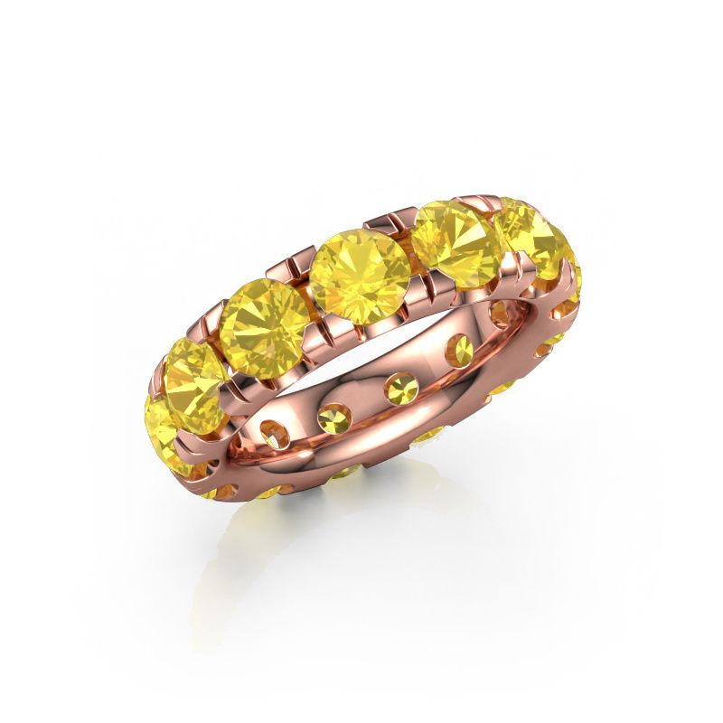 Bague superposable Jackie 5.0 585 or rose saphir jaune 5 mm