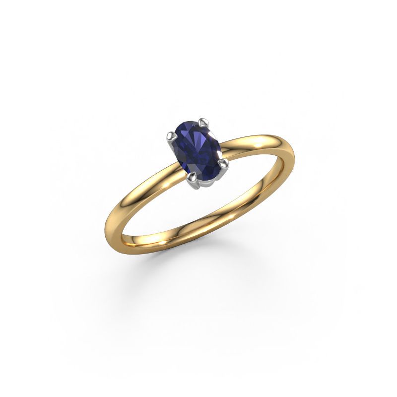 Verlobungsring Lynelle 1 585 Gold Saphir 6x4 mm