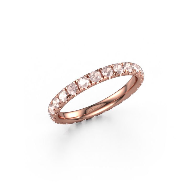 Bague Jackie 2.3 585 or rose champagne morganite 2.3 mm