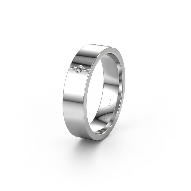 Bague d'amitié WH1101L15AP 585 or blanc diamant synthétique ±5x1.7 mm