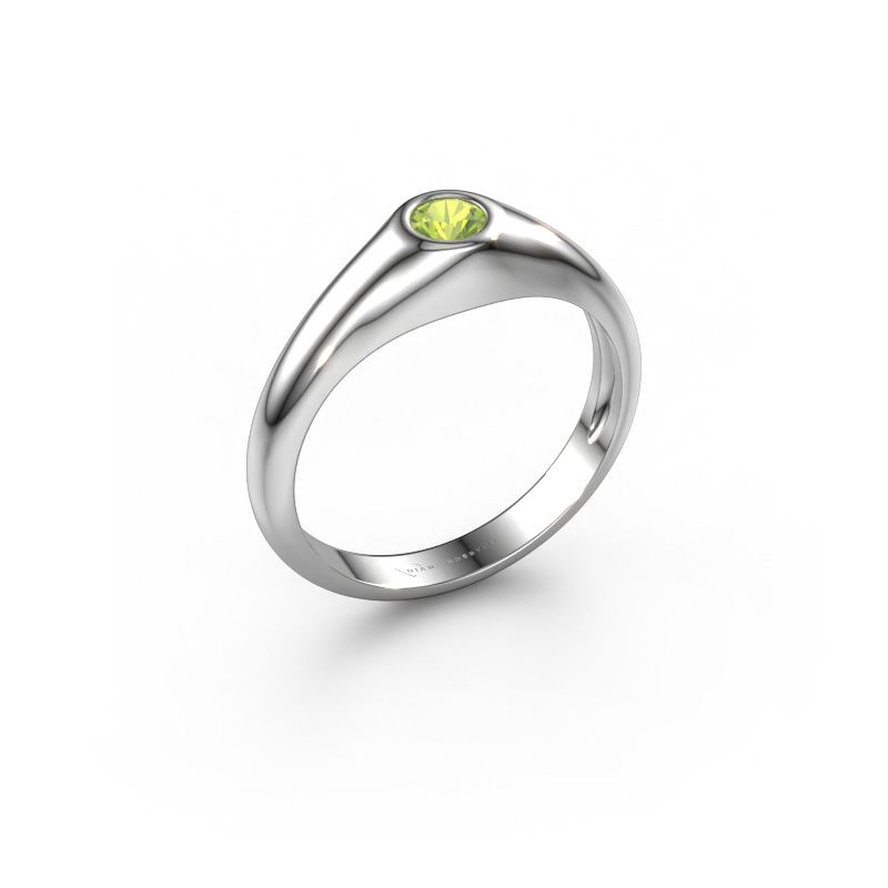 Pinky ring Thorben 585 white gold peridot 5 mm