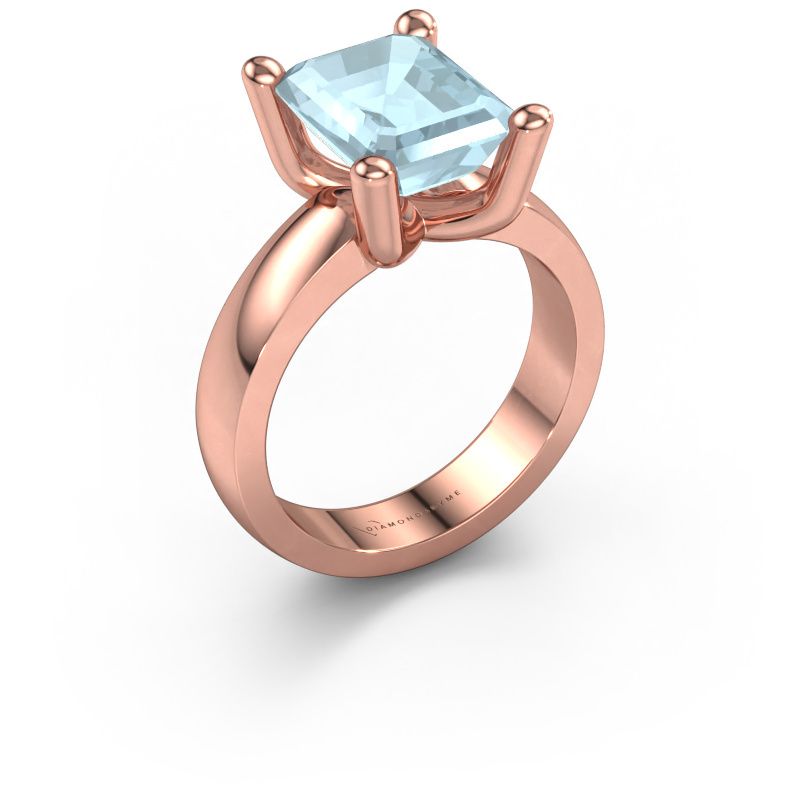 Ring Clelia EME 585 roségull akvamarin 10x8 mm