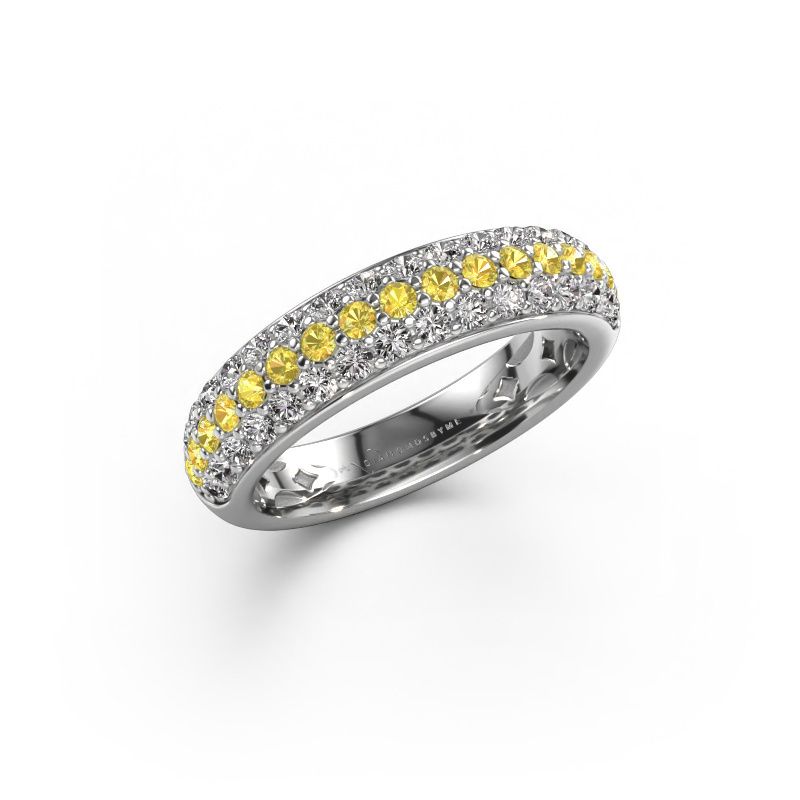 Ring Emely 6 950 platinum yellow sapphire 1.7 mm