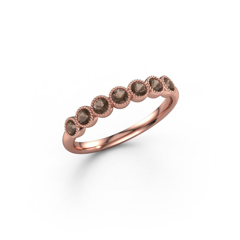 Bague Mariam half 585 or rose quartz fumé 2.4 mm