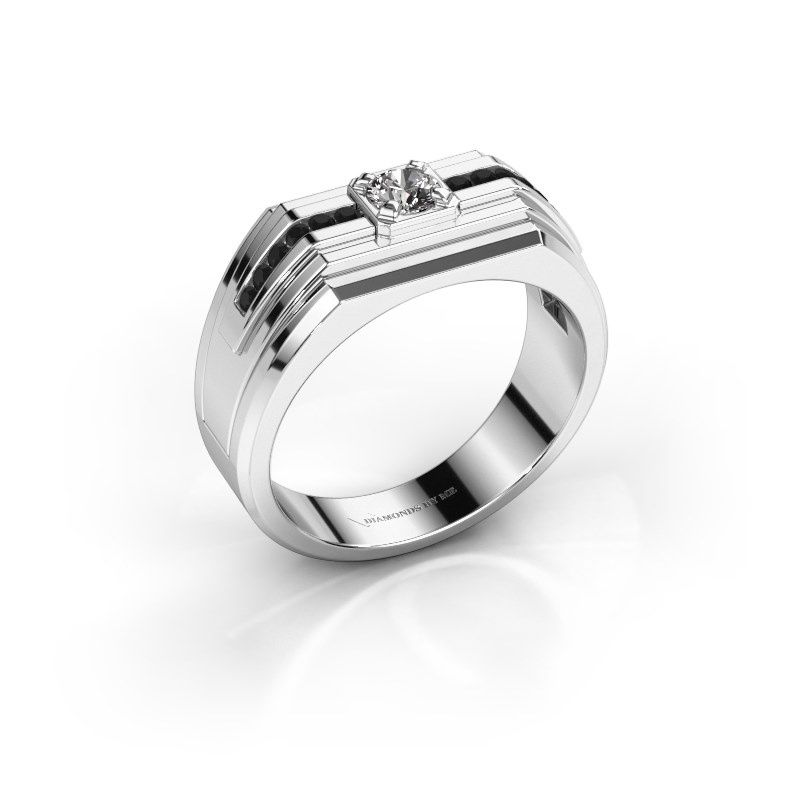 Image de Bague pour homme Oliver<br/>585 or blanc<br/>Zircone 4 mm