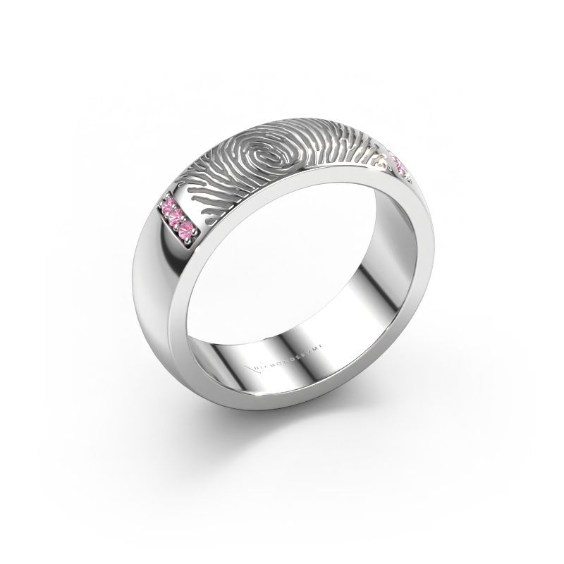 Alliance Daine 585 or blanc ±6x2.1 mm saphir rose