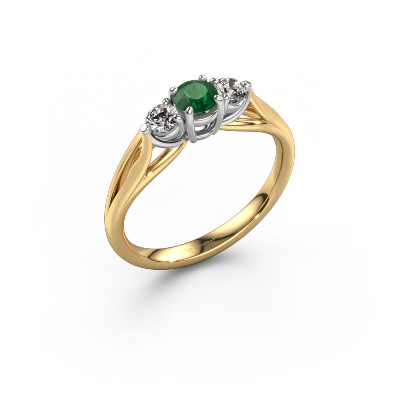 Engagement ring Amie RND 585 gold emerald 4.2 mm