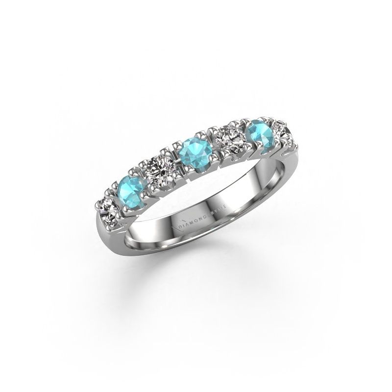 Ring Rianne 7 950 platinum blue topaz 3 mm