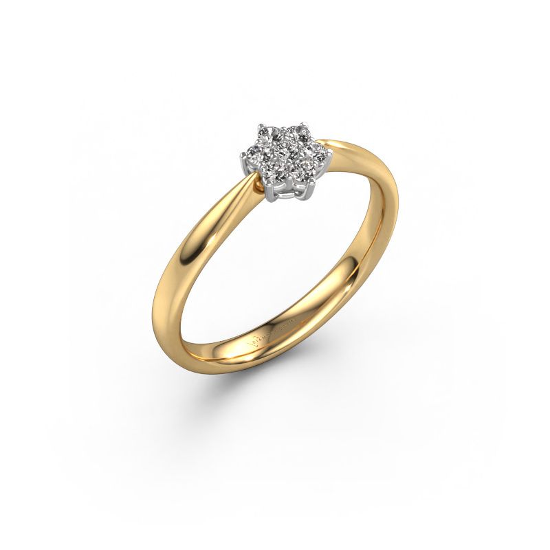 Bague de fiançailles Chantal 1 585 or jaune diamant 0.02 crt