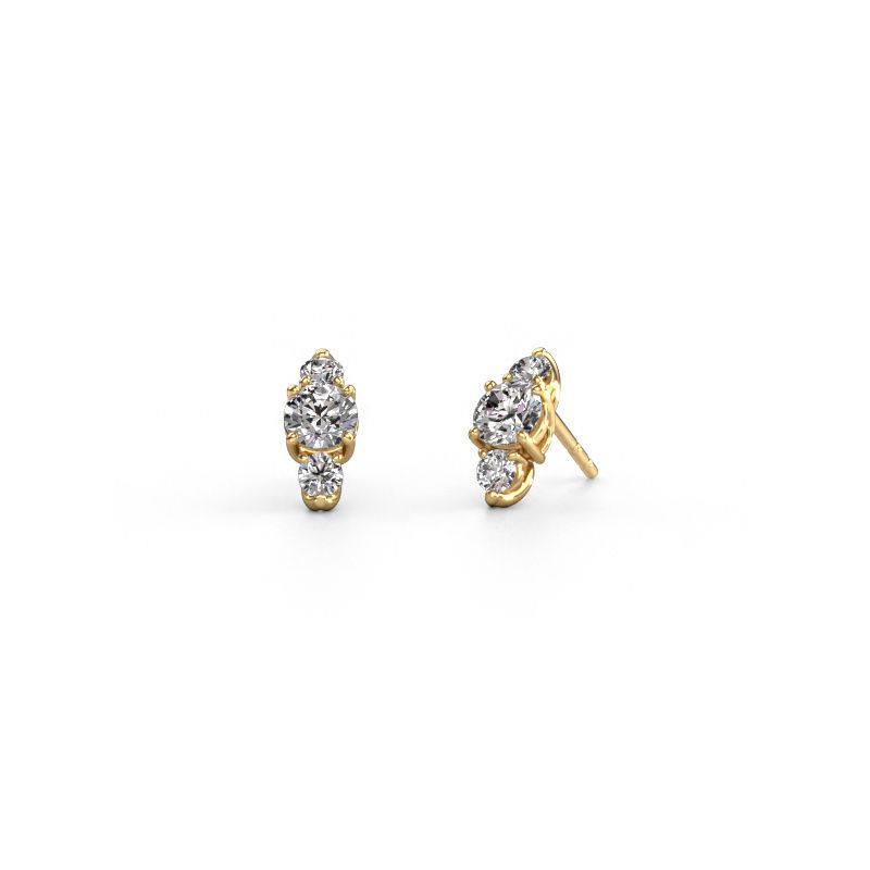 Boucles d'oreilles Amie 585 or jaune diamant 1.60 crt