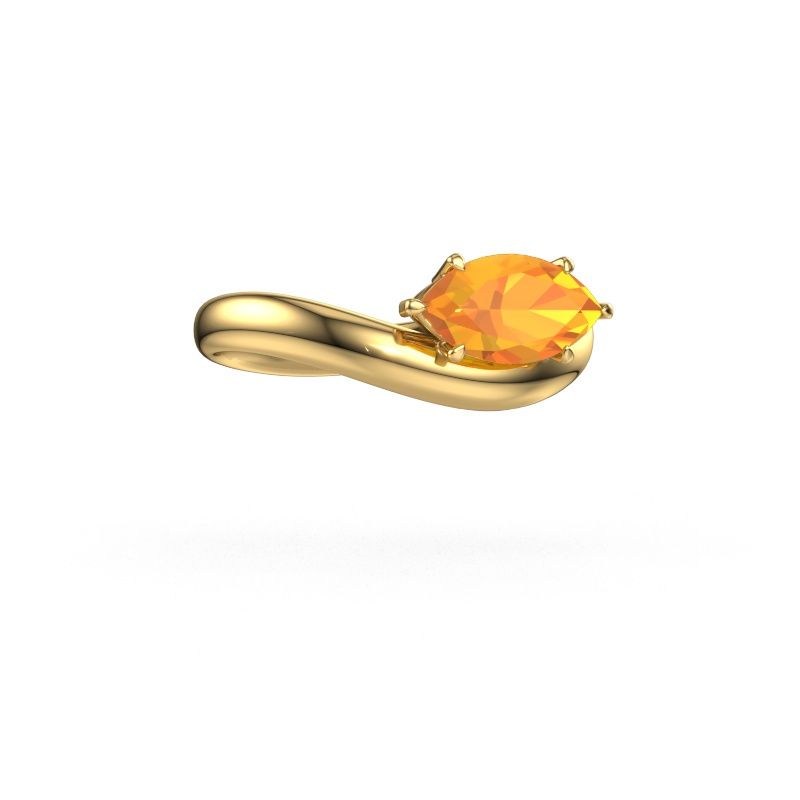 Bague de fiançailles Floor MRQ 585 or jaune citrine 11x5.5 mm