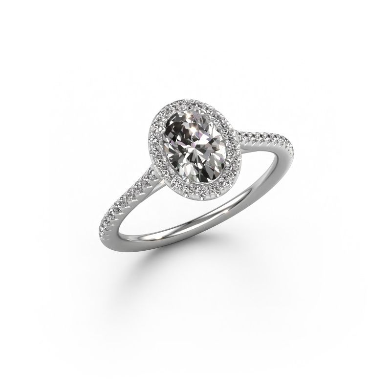 Verlovingsring Seline ovl 2 585 witgoud lab-grown diamant 0.55 crt